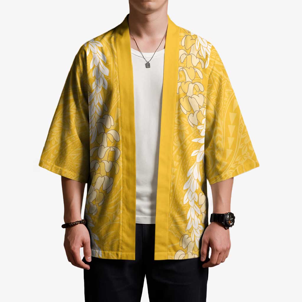 Puakenikeni and Maile Lei Kimono Gold Double Strand Lei LT9 - Polynesian Pride