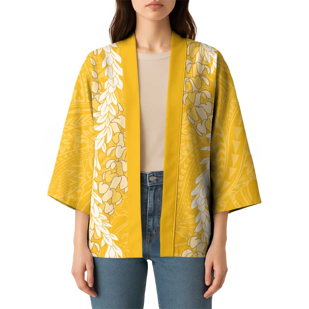 Puakenikeni and Maile Lei Kimono Gold Double Strand Lei LT9 - Polynesian Pride