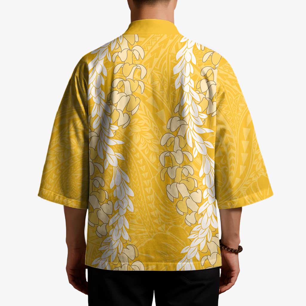 Puakenikeni and Maile Lei Kimono Gold Double Strand Lei LT9 - Polynesian Pride