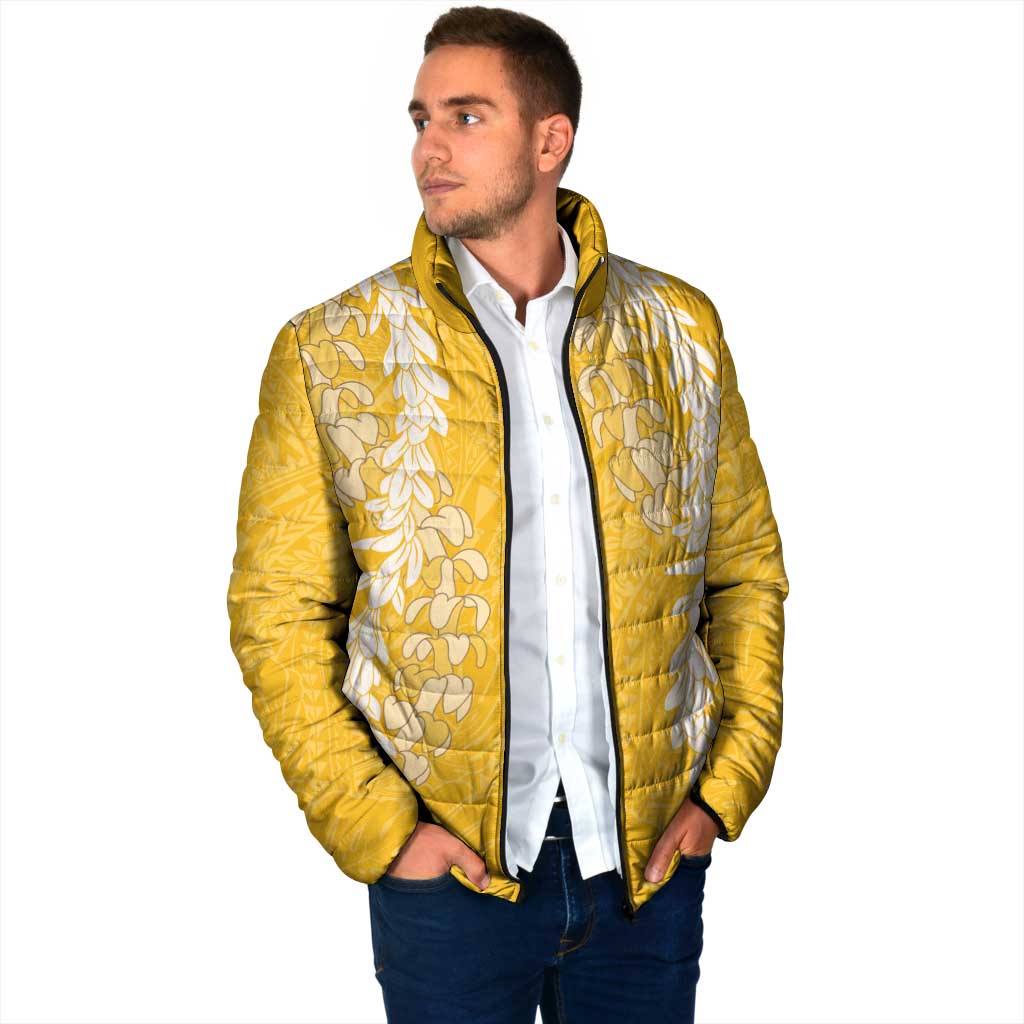 Puakenikeni and Maile Lei Padded Jacket Gold Double Strand Lei LT9 - Polynesian Pride