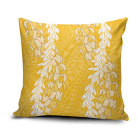 Puakenikeni and Maile Lei Pillow Cover Gold Double Strand Lei - Polynesian Pride