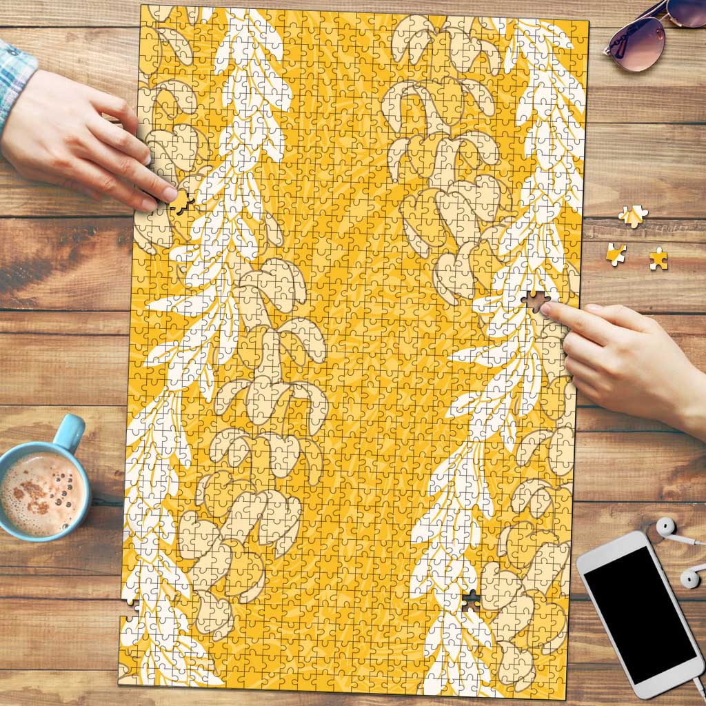 Puakenikeni and Maile Lei Puzzle Gold Double Strand Lei LT9 Gold - Polynesian Pride