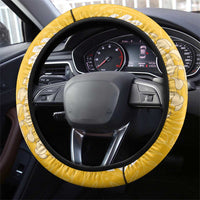 Puakenikeni and Maile Lei Steering Wheel Cover Gold Double Strand Lei LT9 - Polynesian Pride