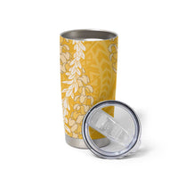 Puakenikeni and Maile Lei Tumbler Cup Gold Double Strand Lei