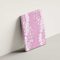 Puakenikeni and Maile Lei Canvas Wall Art Pink Double Strand Lei LT9 - Polynesian Pride