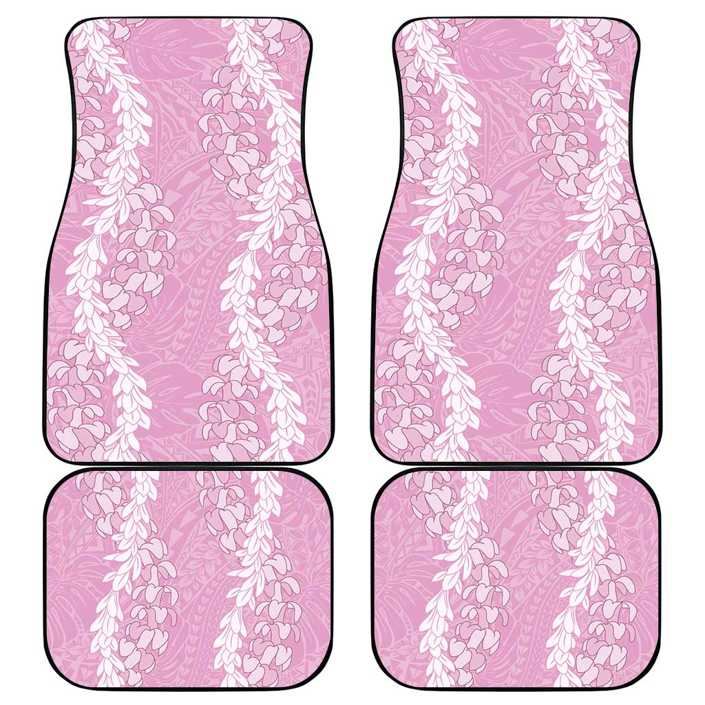 Puakenikeni and Maile Lei Car Mats Pink Double Strand Lei LT9 - Polynesian Pride