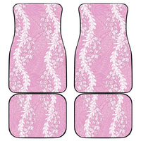 Puakenikeni and Maile Lei Car Mats Pink Double Strand Lei LT9 - Polynesian Pride