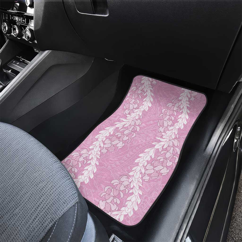 Puakenikeni and Maile Lei Car Mats Pink Double Strand Lei LT9 - Polynesian Pride