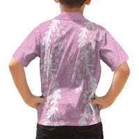Puakenikeni and Maile Lei Hawaiian Shirt Pink Double Strand Lei
