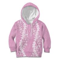 Puakenikeni and Maile Lei Kid Hoodie Pink Double Strand Lei