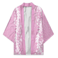 Puakenikeni and Maile Lei Kimono Pink Double Strand Lei LT9 Unisex Pink - Polynesian Pride
