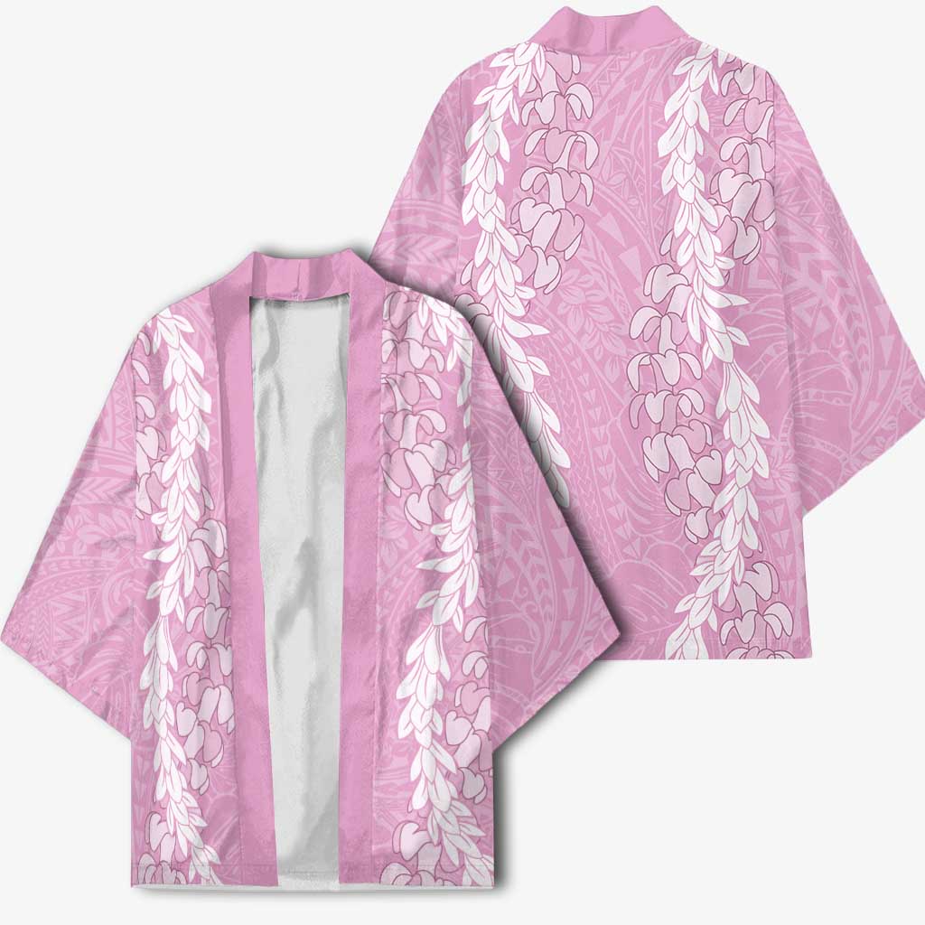Puakenikeni and Maile Lei Kimono Pink Double Strand Lei LT9 - Polynesian Pride