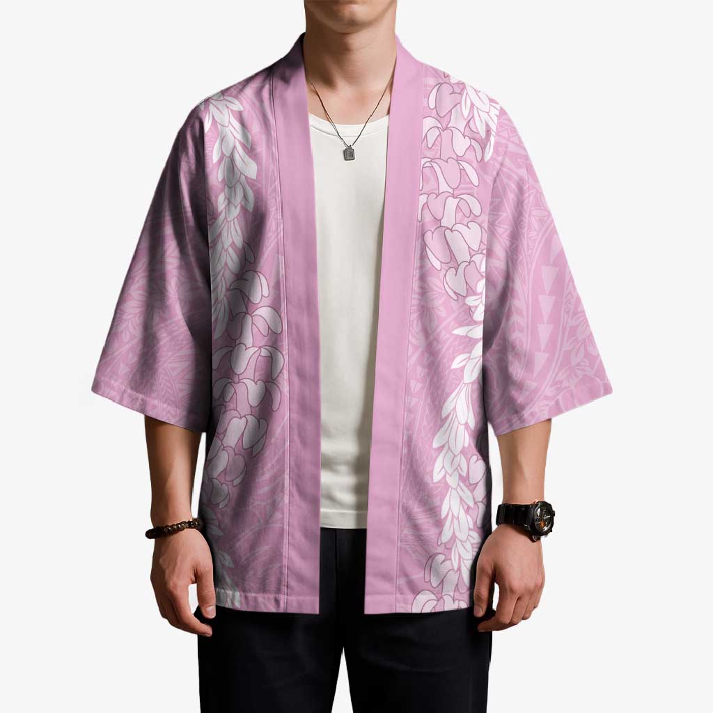 Puakenikeni and Maile Lei Kimono Pink Double Strand Lei LT9 - Polynesian Pride
