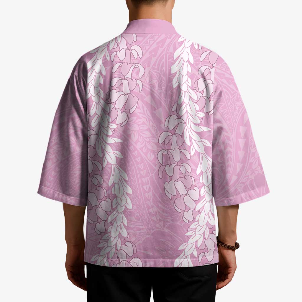 Puakenikeni and Maile Lei Kimono Pink Double Strand Lei LT9 - Polynesian Pride
