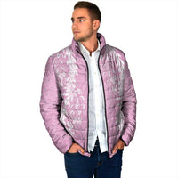 Puakenikeni and Maile Lei Padded Jacket Pink Double Strand Lei LT9 - Polynesian Pride