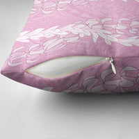 Puakenikeni and Maile Lei Pillow Cover Pink Double Strand Lei - Polynesian Pride