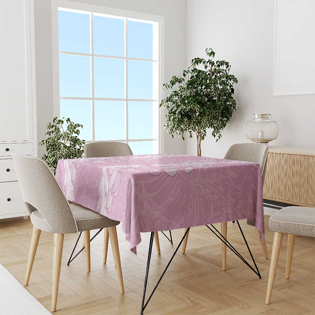 Puakenikeni and Maile Lei Tablecloth Pink Double Strand Lei LT9 - Polynesian Pride