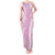 Puakenikeni and Maile Lei Tank Maxi Dress Pink Double Strand Lei