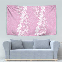 Puakenikeni and Maile Lei Tapestry Pink Double Strand Lei