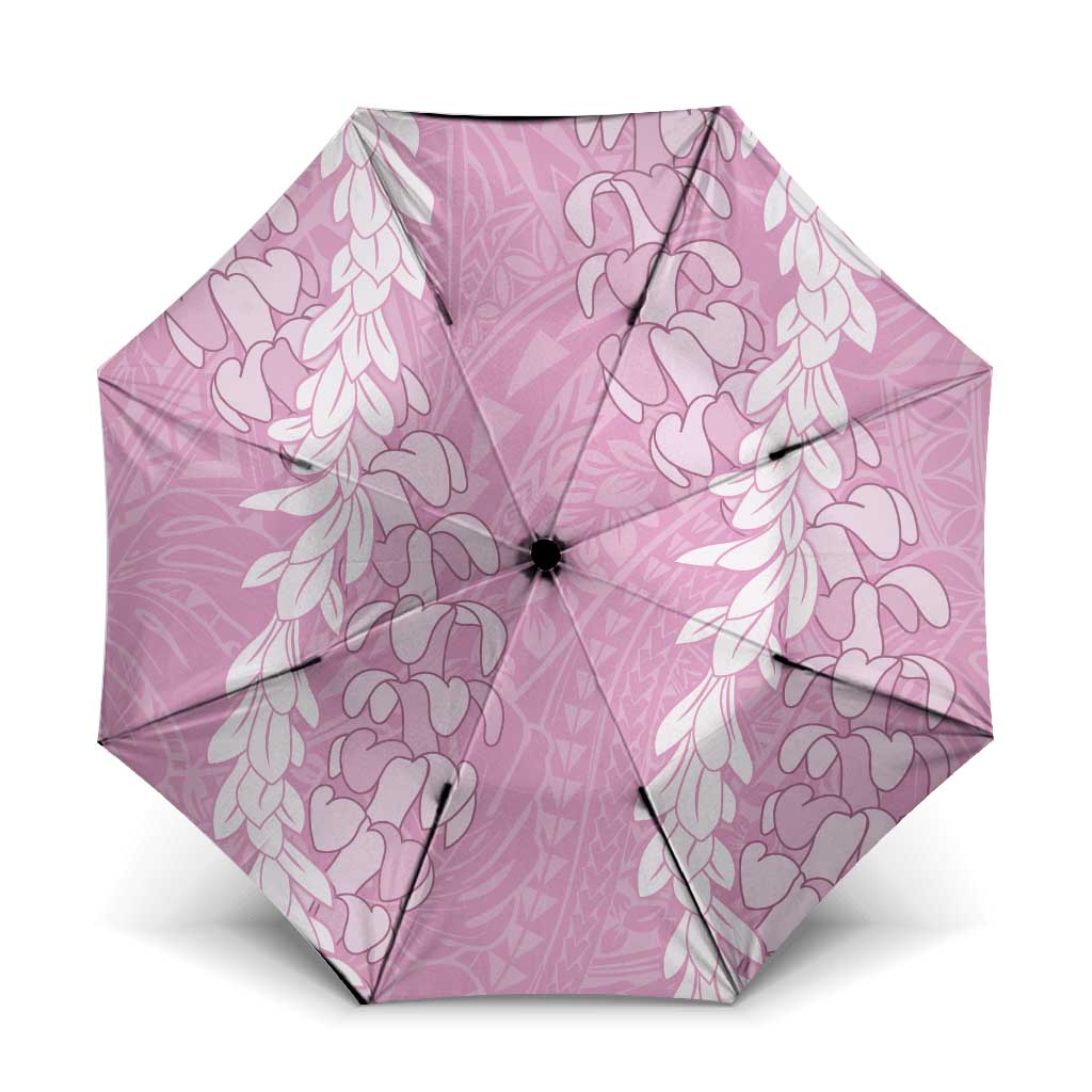 Puakenikeni and Maile Lei Umbrella Pink Double Strand Lei LT9 One Size Folded 11.42 inch Opened Diameter 37.4 inch Pink - Polynesian Pride