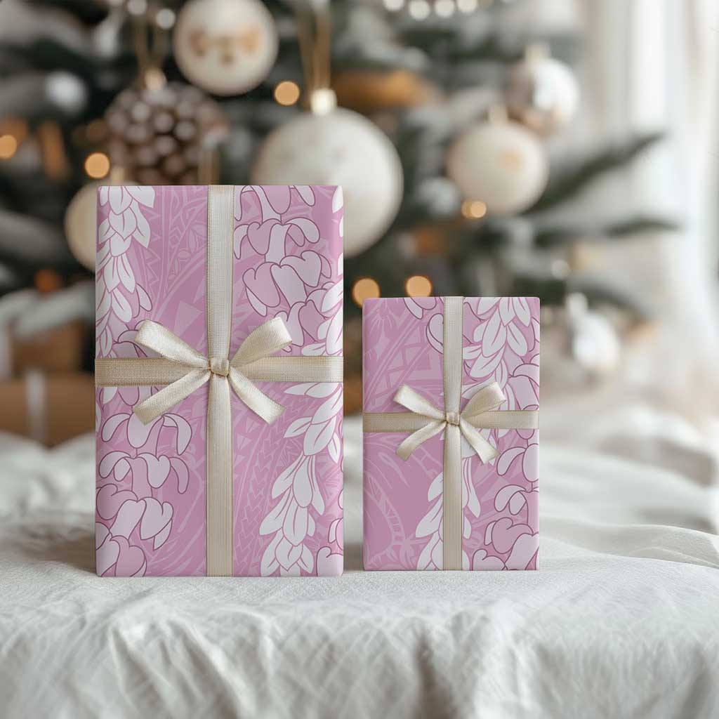 Puakenikeni and Maile Lei Wrapping Paper Pink Double Strand Lei LT9 - Polynesian Pride