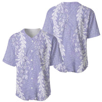 Puakenikeni and Maile Lei Baseball Jersey Purple Double Strand Lei