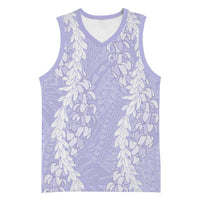Puakenikeni and Maile Lei Basketball Jersey Purple Double Strand Lei LT9 Unisex Purple - Polynesian Pride
