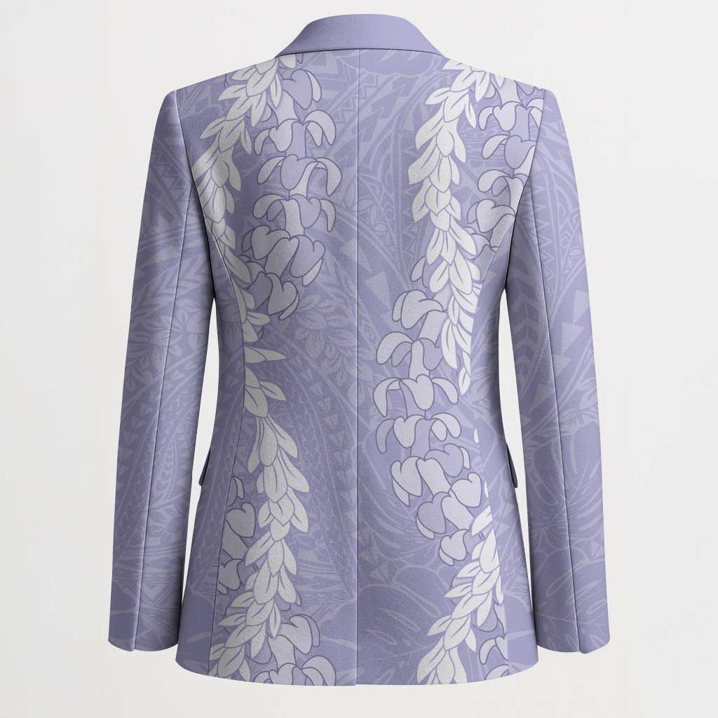 Puakenikeni and Maile Lei Blazer Purple Double Strand Lei - Polynesian Pride