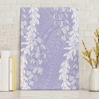 Puakenikeni and Maile Lei Canvas Wall Art Purple Double Strand Lei LT9 Without Frame Purple - Polynesian Pride