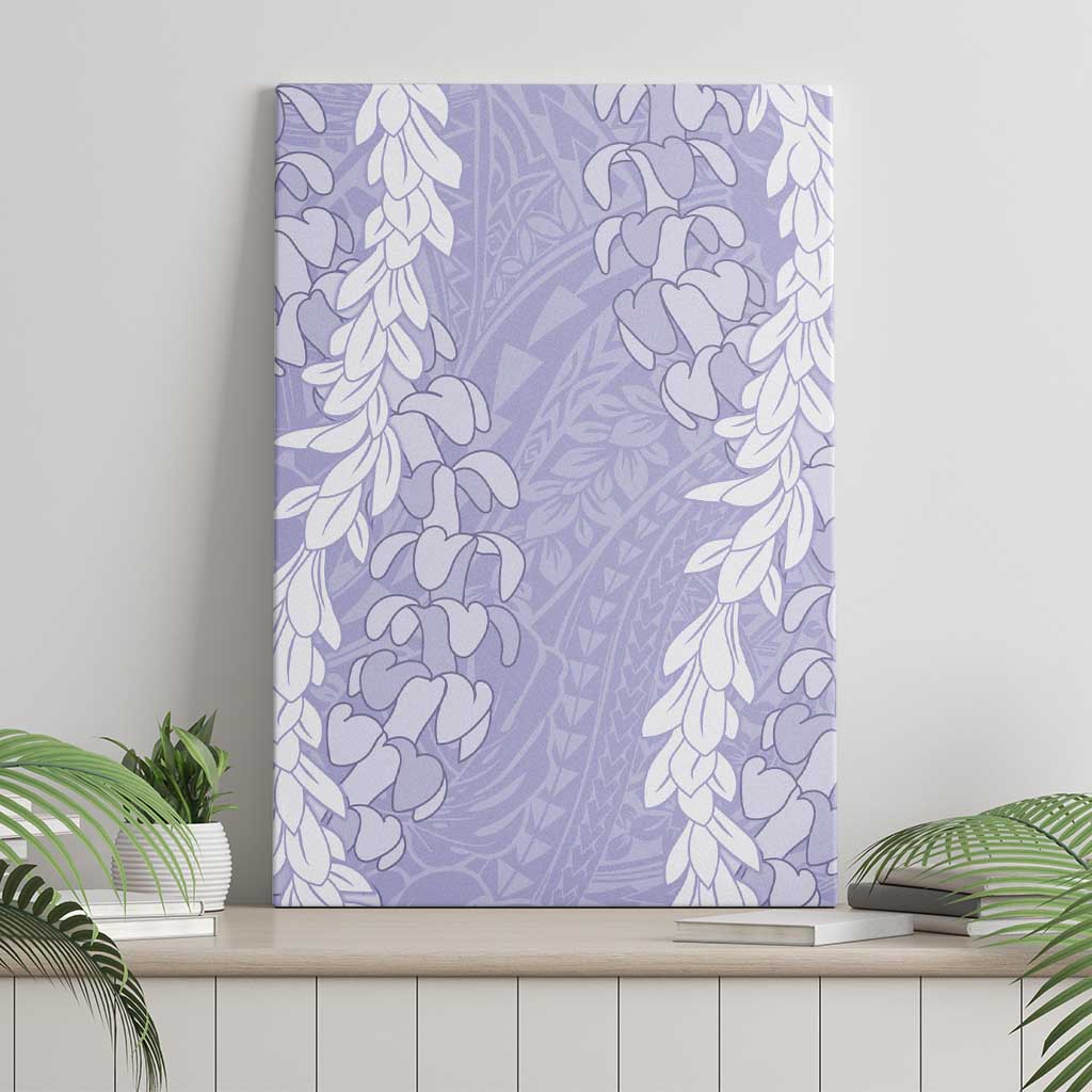Puakenikeni and Maile Lei Canvas Wall Art Purple Double Strand Lei LT9 - Polynesian Pride