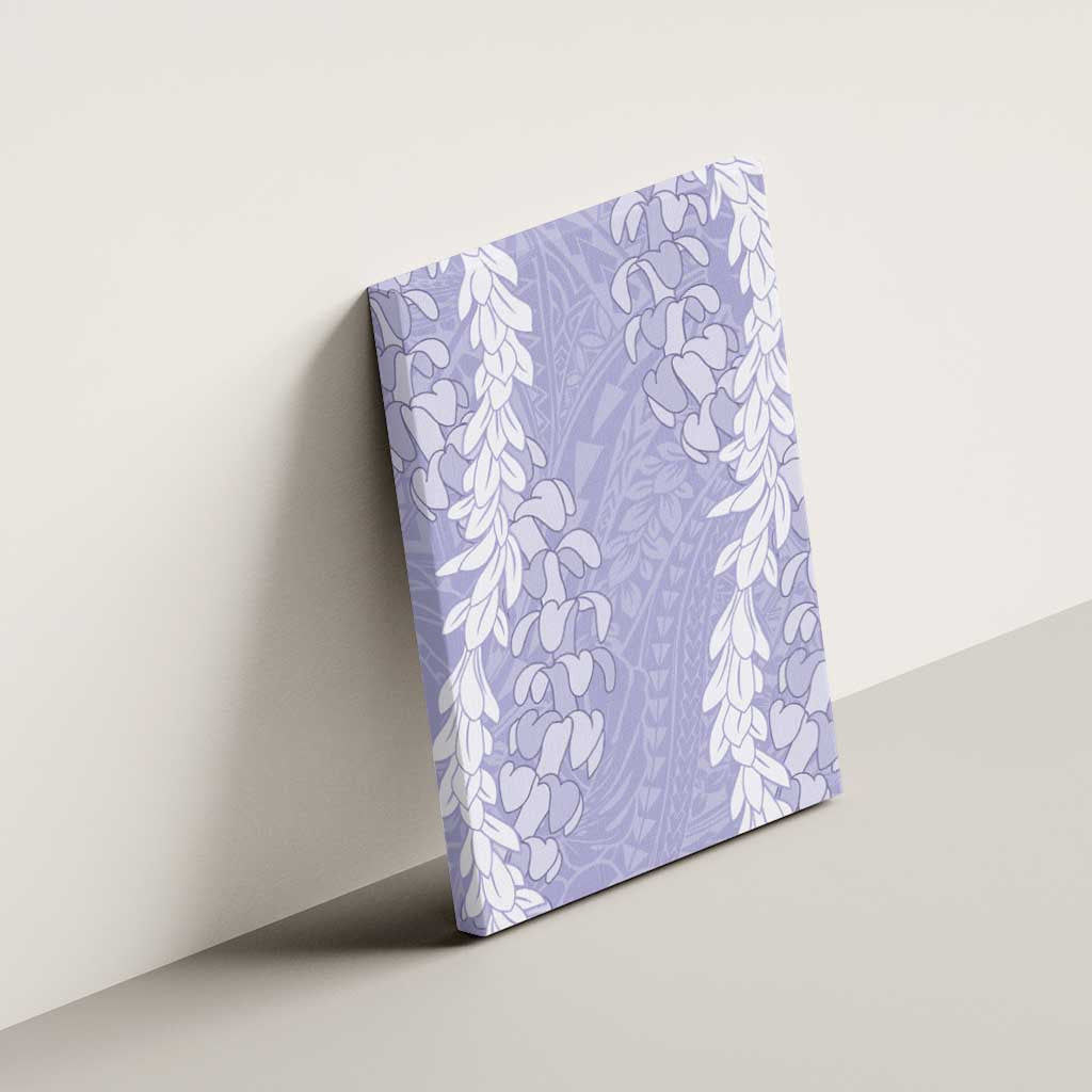Puakenikeni and Maile Lei Canvas Wall Art Purple Double Strand Lei LT9 - Polynesian Pride