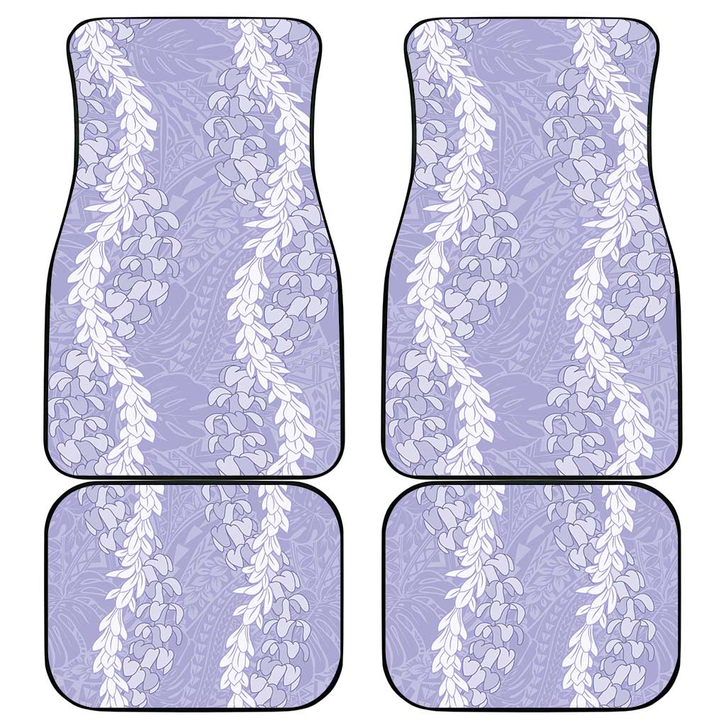 Puakenikeni and Maile Lei Car Mats Purple Double Strand Lei LT9 - Polynesian Pride