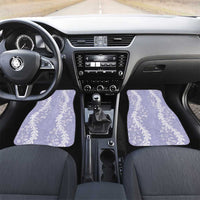 Puakenikeni and Maile Lei Car Mats Purple Double Strand Lei LT9 Set 2pcs - Front Purple - Polynesian Pride
