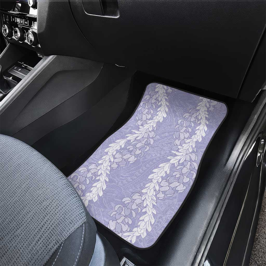Puakenikeni and Maile Lei Car Mats Purple Double Strand Lei LT9 - Polynesian Pride