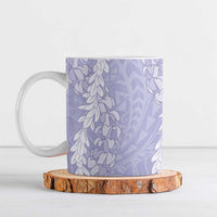 Puakenikeni and Maile Lei Ceramic Mug Purple Double Strand Lei - Polynesian Pride