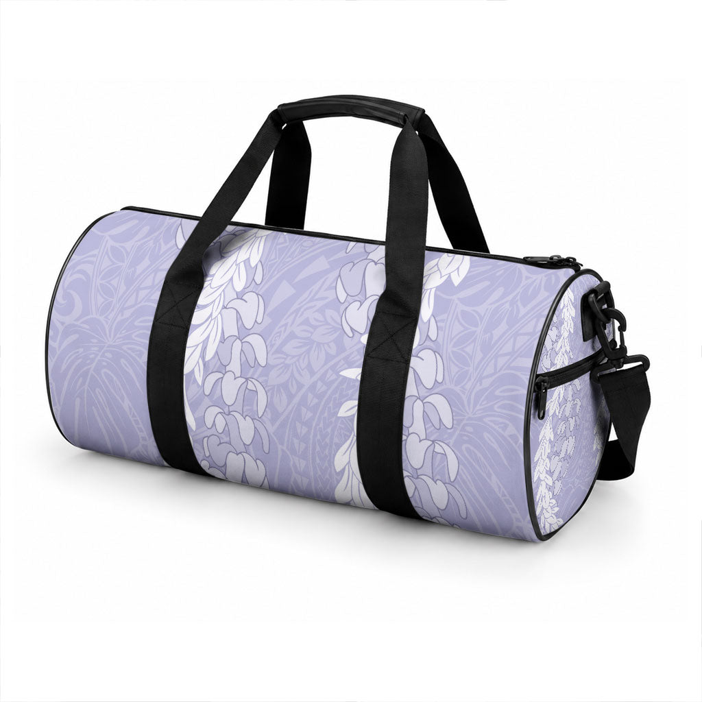 Puakenikeni and Maile Lei Duffle Bag Purple Double Strand Lei LT9 - Polynesian Pride