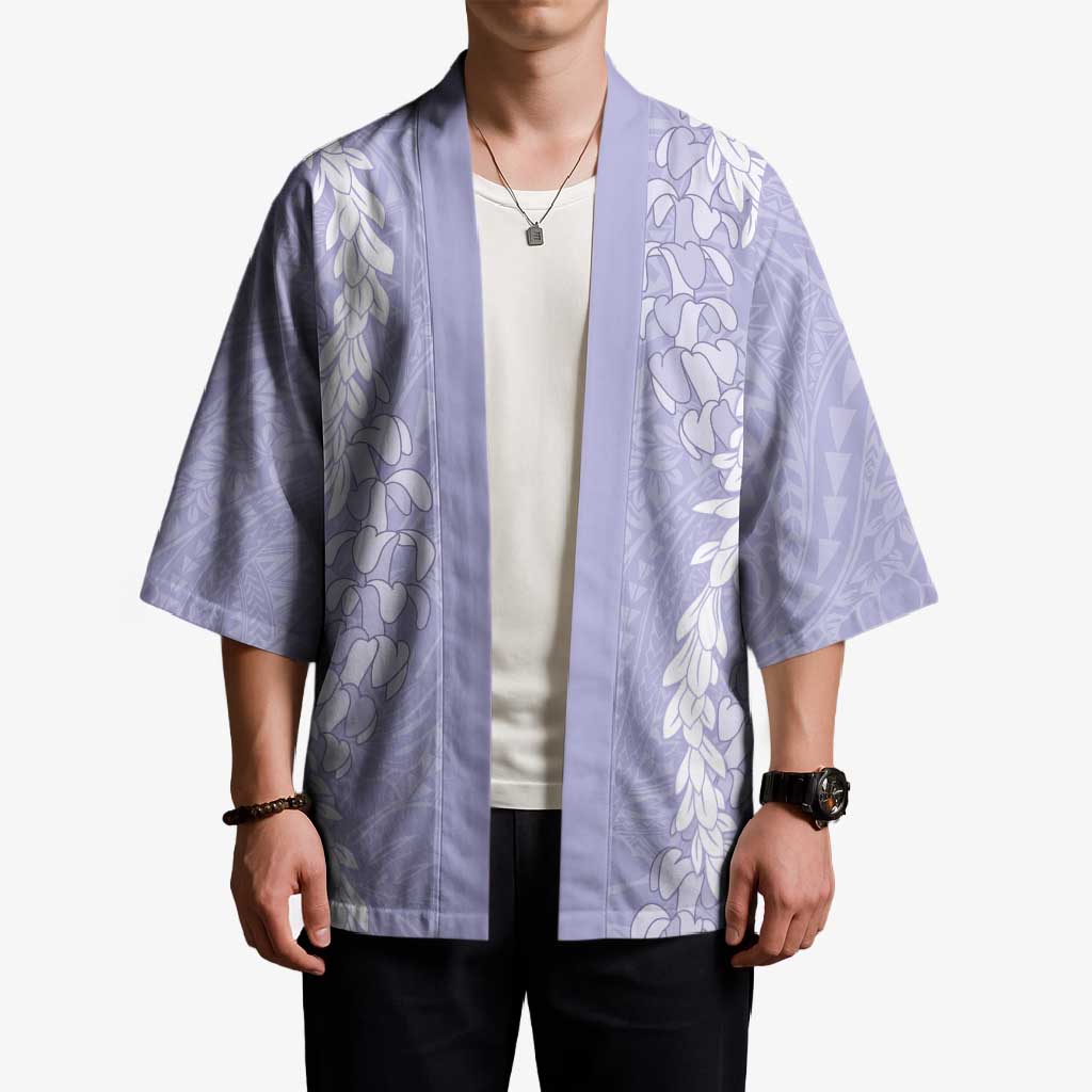 Puakenikeni and Maile Lei Kimono Purple Double Strand Lei LT9 - Polynesian Pride