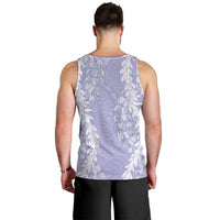 Puakenikeni and Maile Lei Men Tank Top Purple Double Strand Lei LT9 - Polynesian Pride