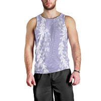 Puakenikeni and Maile Lei Men Tank Top Purple Double Strand Lei LT9 - Polynesian Pride