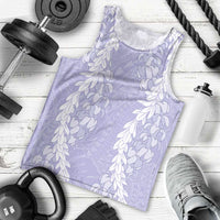 Puakenikeni and Maile Lei Men Tank Top Purple Double Strand Lei LT9 - Polynesian Pride