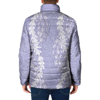 Puakenikeni and Maile Lei Padded Jacket Purple Double Strand Lei LT9 - Polynesian Pride