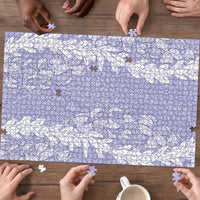 Puakenikeni and Maile Lei Puzzle Purple Double Strand Lei LT9 - Polynesian Pride
