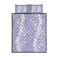 Puakenikeni and Maile Lei Quilt Bed Set Purple Double Strand Lei LT9 - Polynesian Pride