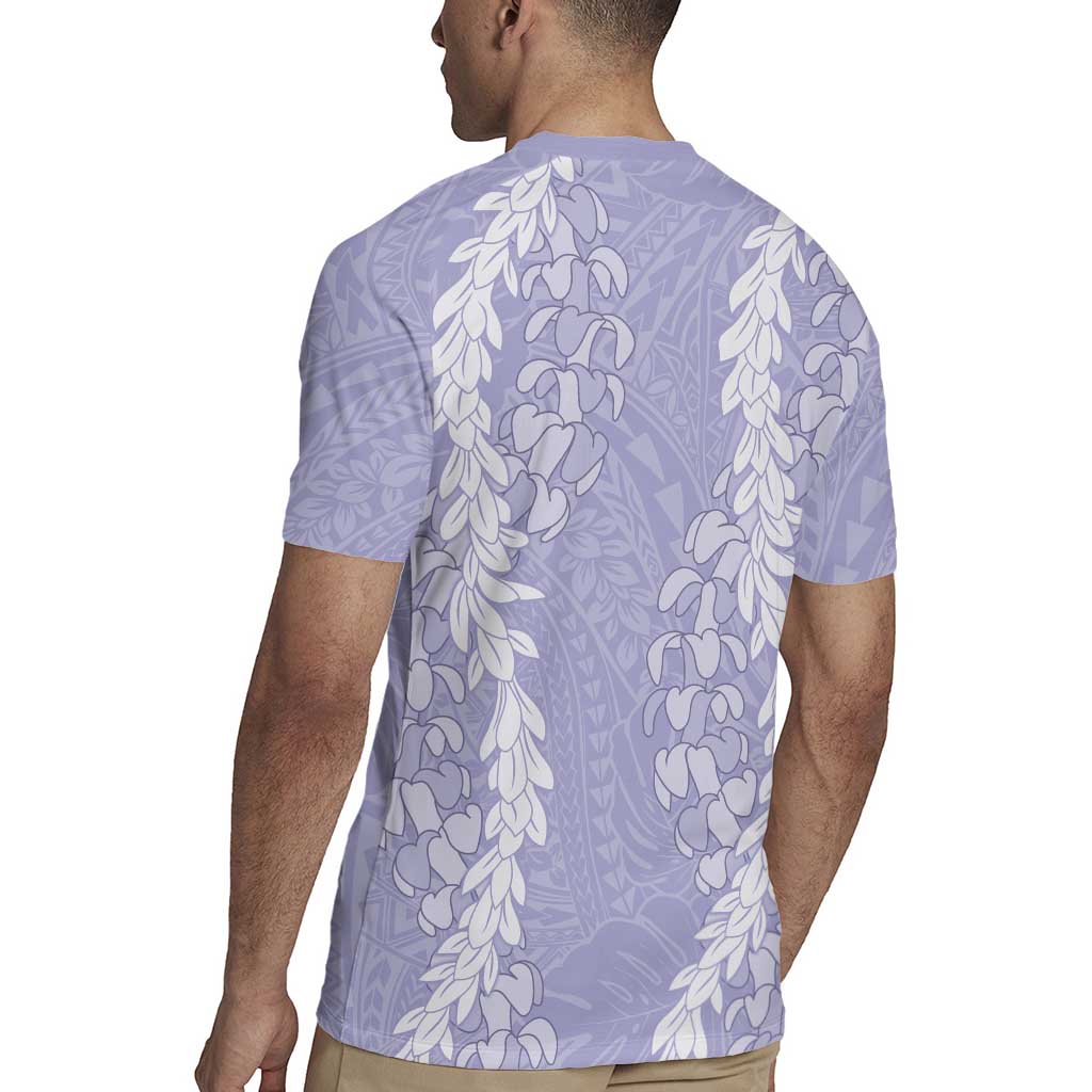 Puakenikeni and Maile Lei Rugby Jersey Purple Double Strand Lei
