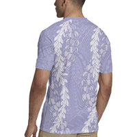 Puakenikeni and Maile Lei Rugby Jersey Purple Double Strand Lei