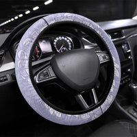 Puakenikeni and Maile Lei Steering Wheel Cover Purple Double Strand Lei LT9 Universal Fit Purple - Polynesian Pride