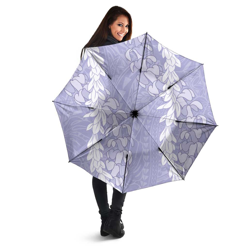 Puakenikeni and Maile Lei Umbrella Purple Double Strand Lei LT9 - Polynesian Pride