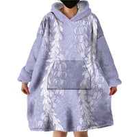 Puakenikeni and Maile Lei Wearable Blanket Hoodie Purple Double Strand Lei LT9 - Polynesian Pride
