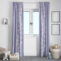 Puakenikeni and Maile Lei Window Curtain Purple Double Strand Lei