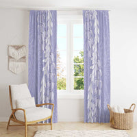 Puakenikeni and Maile Lei Window Curtain Purple Double Strand Lei